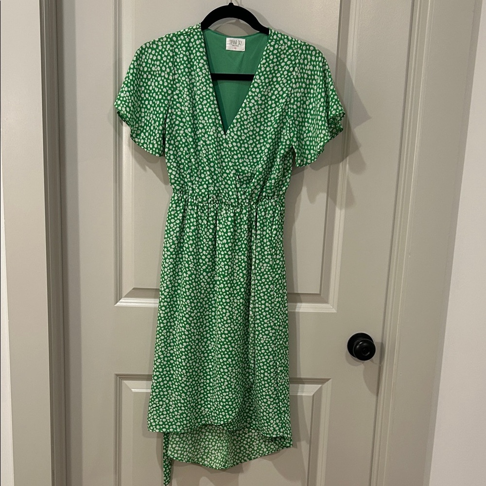 Sienna Sky Green Polka Dot High Low Dress
